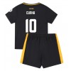 Wolves Matheus Cunha #10 Bortedraktsett Barn 2024-25 Kortermet (+ korte bukser)